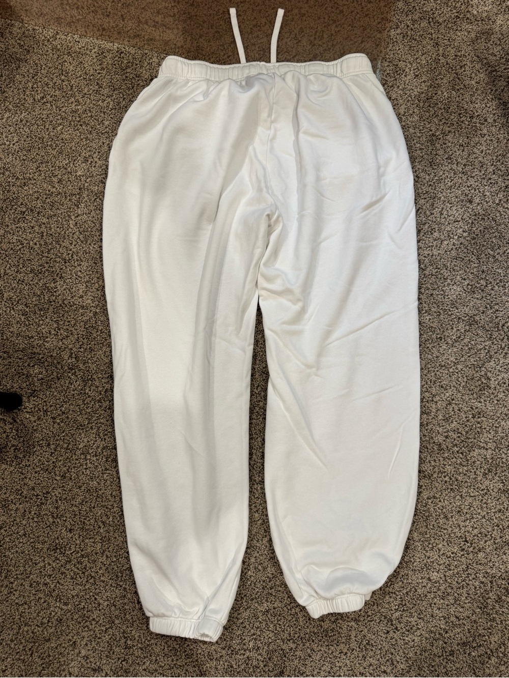 Women’s Nike White Jogger Sweatpants with Black Swoosh - Picture 4 of 4